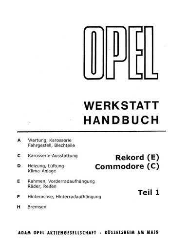 Opel rekord commodore - rekord, e